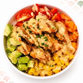 Poke pollo croccante