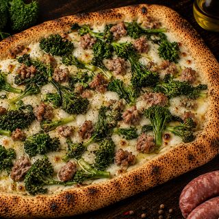 Pinsa romana biancha il broccolo