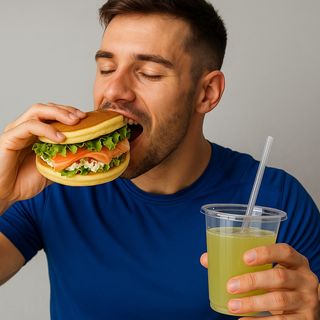 combo:2 pancakes proteici con salmone norvegiese, formaggio cremoso, lattuga e pepe rosa + bevanda