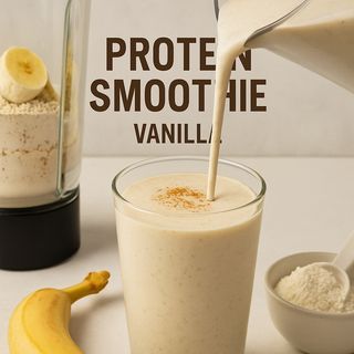 smoothie proteico banana e 25 g di proteine gusto vaniglia