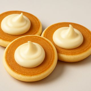 3 mini pancake con cioccolato bianco