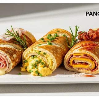 Combo Pancake Rolls proteico ( frittata di SOLO albume con formaggio e mandorle tostate ) + bevanda