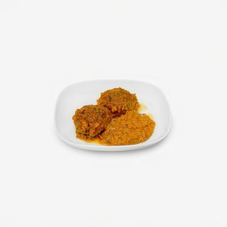 Polpette cereali misti (riso, orzo, farro) con ragù di verdura