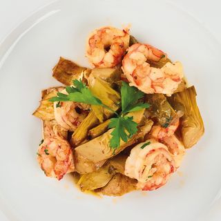 51 Gamberi con porri