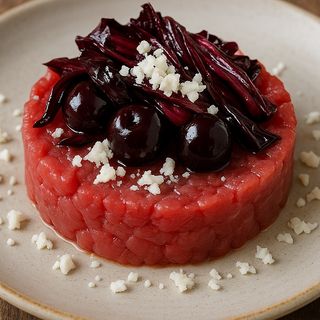 Tartare di Manzo con Amarene  