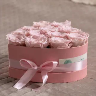 Cofanetto Di Rose Cuore Rosa