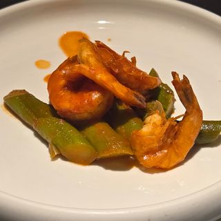 W108 - GAMBERI CON ASPARAGI