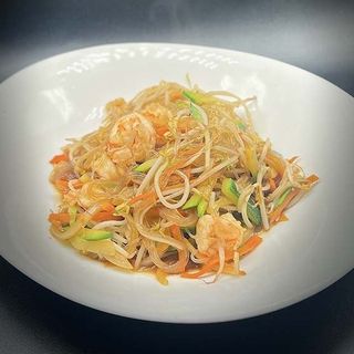 W060 - Spaghetti di soia  con gamberi 