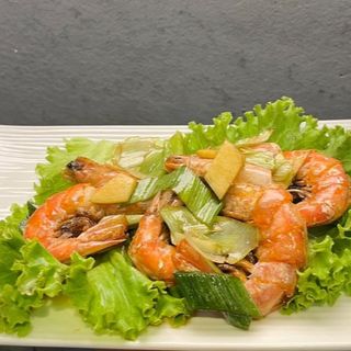 W100 - Gamberoni con zenzero e porri