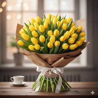Big Yellow tulips Bouquet