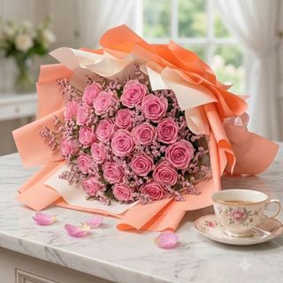 Bouquet di 21 Rose Rosa