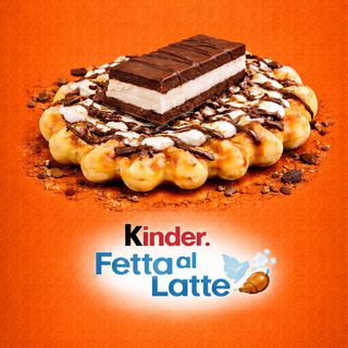 waffle kinder fetta al latte