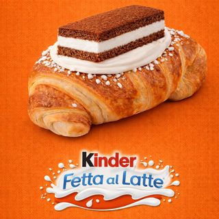 Cornetto kinder fetta al latte