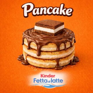 pancake kinder fetta al latte