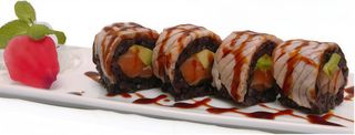 55B Uramaki black extra sake - 8 pezzi