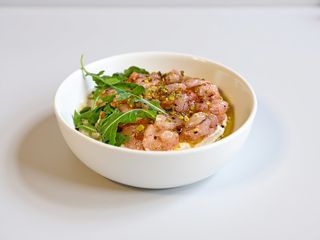 Tartare con gambero rosso di Mazara