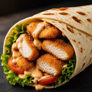 Piadina con crocchette di pollo
