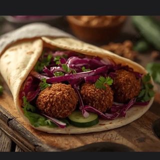 Menu piadina falafel con mozzarella