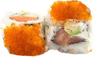 642-Uramaki tobiko orange