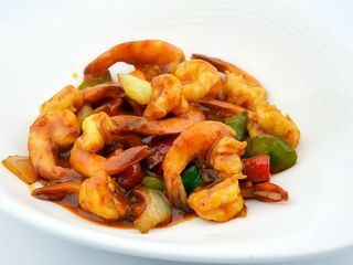 Gamberi in salsa chili