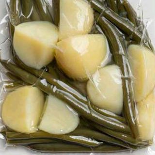 Patate e fagiolini cotti a bassa temperatura 400gr.