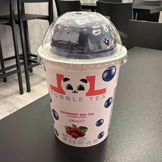 Bubble tea raspberry red tea Blueberry pearls