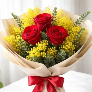 Trilogy di rose rosse