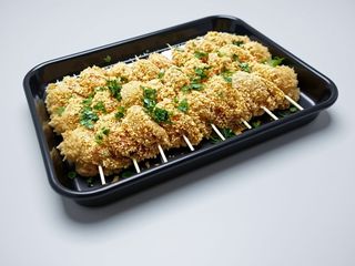 Spiedino gamberoni gratinato