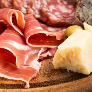 prosciutto crudo con grana