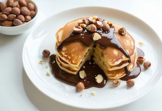 Pancakes Nutella e granella di Nocciole