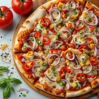 Pizza peperoni e cipolla