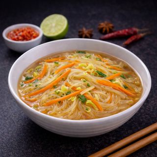 218 Spaghetti di soia in succo con verdure miste