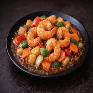 605. Gamberi in salsa piccante