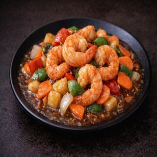 605. Gamberi in salsa piccante