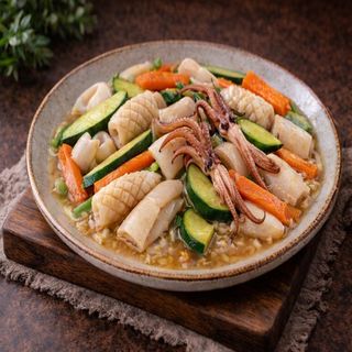 618 Calamari con le verdure miste