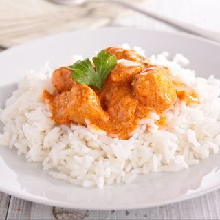 Piatto Unico con Pollo al curry, Lenticchie e Riso Bianco