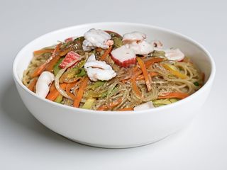 B11. Spaghetti di soia con gamberi