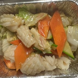 Calamari al piccante e verdure 