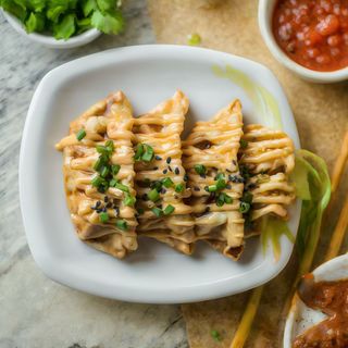 Dumpling (Ravioli) FRITTI farciti con anatra - 4 pz