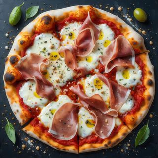 Stracciatella e prosciutto crudo