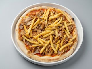 Pizza kebab con patate