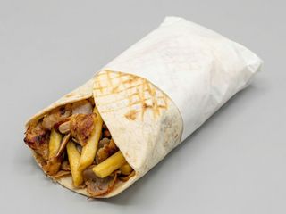 Menu Piadina carne ,patatine, salse