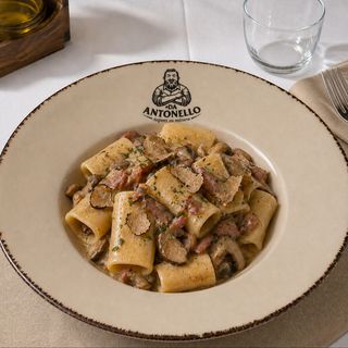 Paccheri porcini speck e tartufo