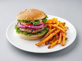 Hamburger e patatine