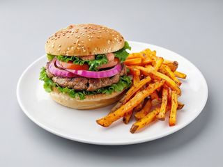 Hamburger e patatine