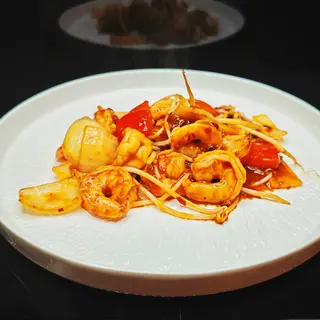 65c. Gamberi in salsa piccante