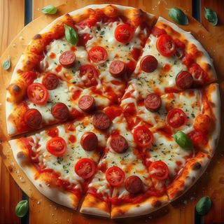 Margherita con würstel - tonda