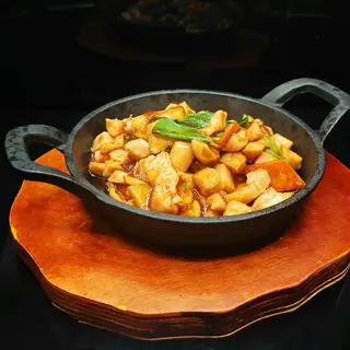 55c. Pollo con zenzero piastra