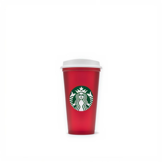 Reusable Hot Cup Red Metallic 16oz