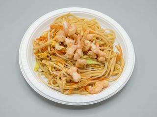 Linguine saltati con gamberi